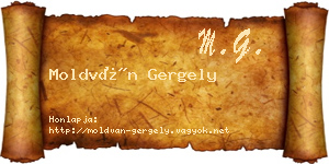 Moldván Gergely névjegykártya